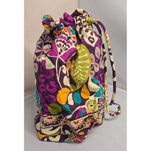 Vera Bradley Handbags - Floral Drawstring Bag With Waterproof Lining cosmetic bag curler bag accessories